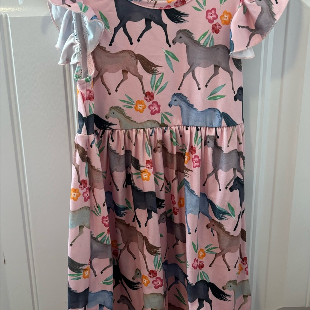 2T Bamboo Pink Flutter Sleeve Sundress